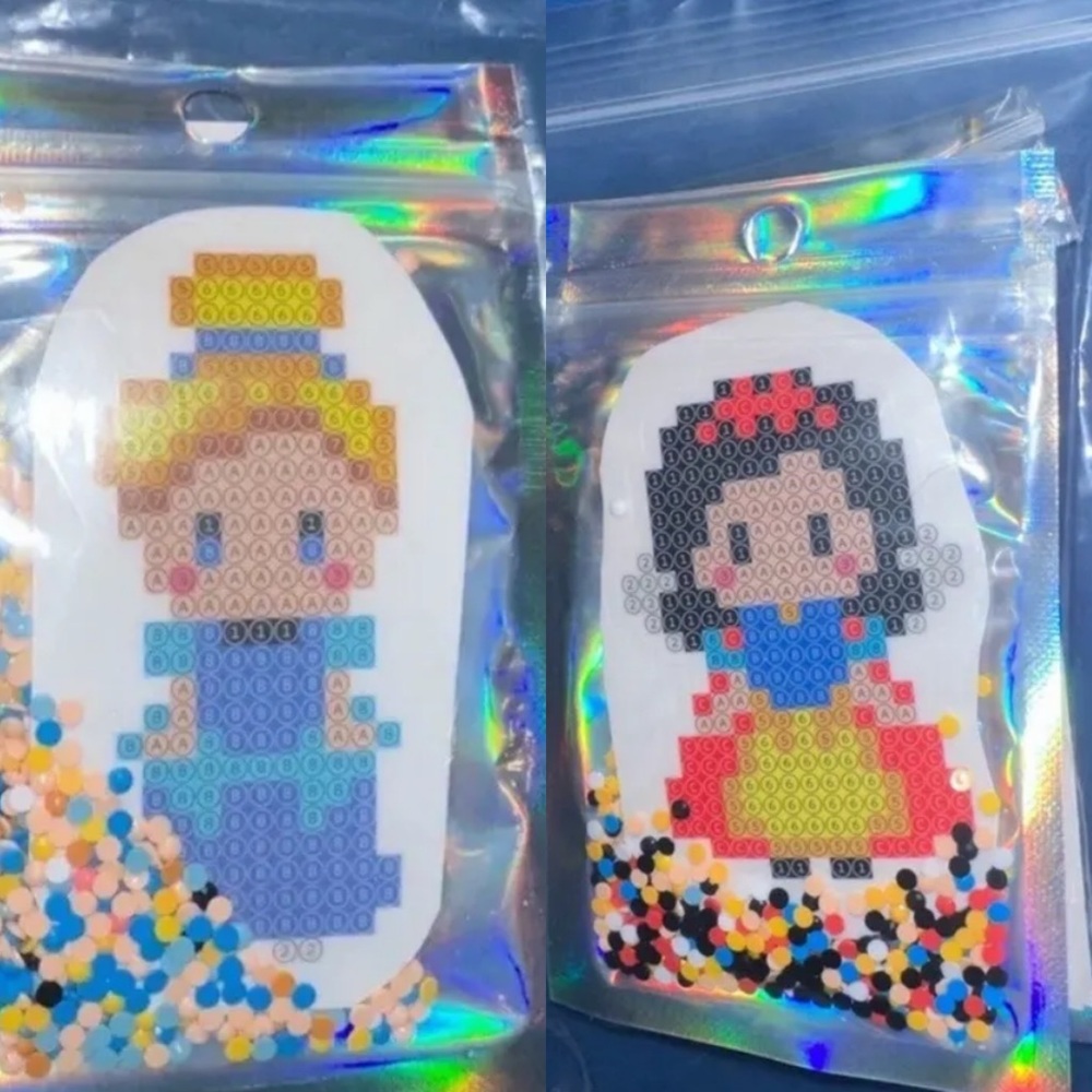5D Sticker Kit - Disney DIY Craft - Snow White & Cinderella Diamond Art Painting